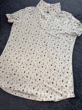 Cocktails themed Golf polo by Straight Down- M